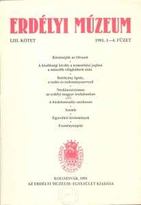 Erdélyi Múzeum lapszámok