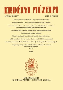 Erdélyi Múzeum lapszámok