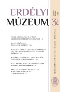Erdélyi Múzeum lapszámok