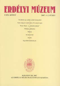 Erdélyi Múzeum lapszámok