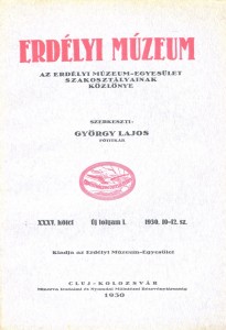 Erdélyi Múzeum lapszámok