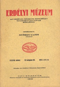 Erdélyi Múzeum lapszámok