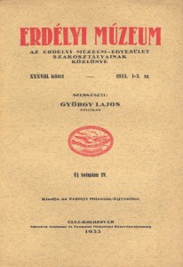 Erdélyi Múzeum lapszámok