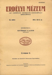 Erdélyi Múzeum lapszámok