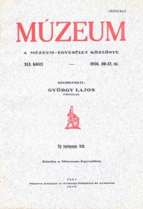 Erdélyi Múzeum lapszámok