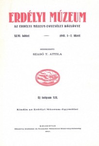 Erdélyi Múzeum lapszámok