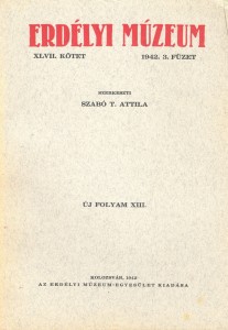 Erdélyi Múzeum lapszámok