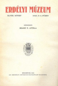 Erdélyi Múzeum lapszámok