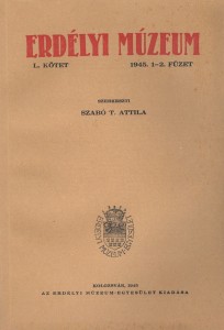Erdélyi Múzeum lapszámok
