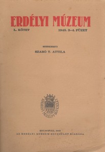 Erdélyi Múzeum lapszámok