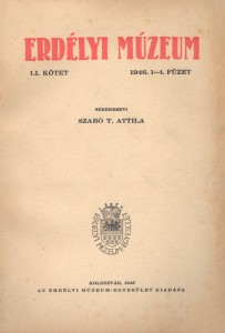 Erdélyi Múzeum lapszámok