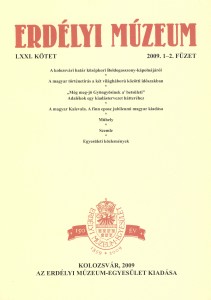 Erdélyi Múzeum lapszámok