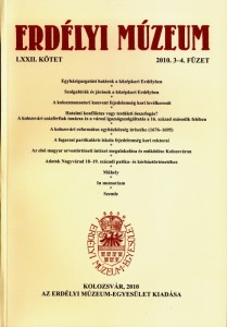 Erdélyi Múzeum lapszámok