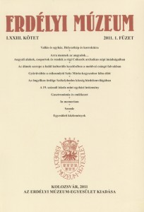 Erdélyi Múzeum lapszámok
