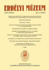 Erdélyi Múzeum lapszámok