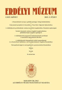 Erdélyi Múzeum lapszámok