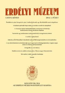 Erdélyi Múzeum lapszámok