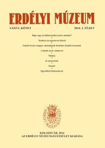 Erdélyi Múzeum lapszámok