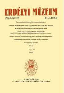 Erdélyi Múzeum lapszámok