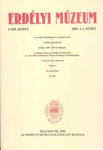 Erdélyi Múzeum lapszámok