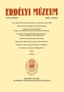Erdélyi Múzeum lapszámok
