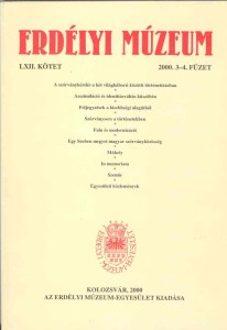Erdélyi Múzeum lapszámok