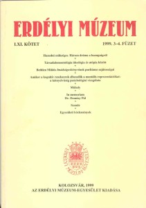 Erdélyi Múzeum lapszámok