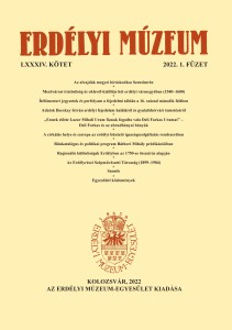 Erdélyi Múzeum lapszámok
