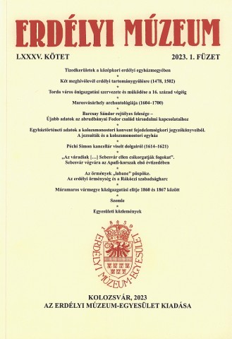 Erdélyi Múzeum lapszámok