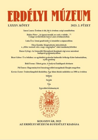 Erdélyi Múzeum lapszámok