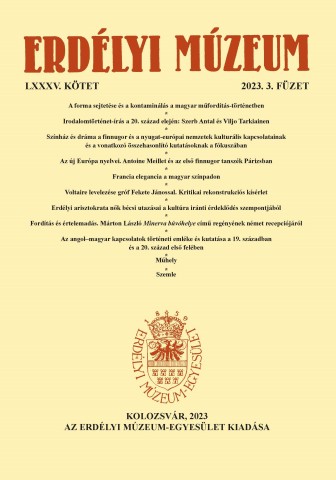 Erdélyi Múzeum lapszámok