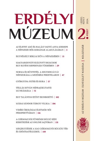 Erdélyi Múzeum lapszámok