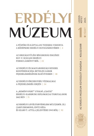 Erdélyi Múzeum lapszámok
