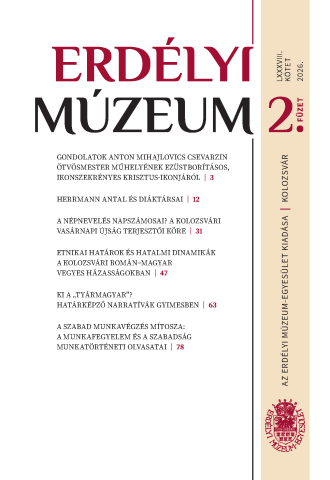 Erdélyi Múzeum lapszámok