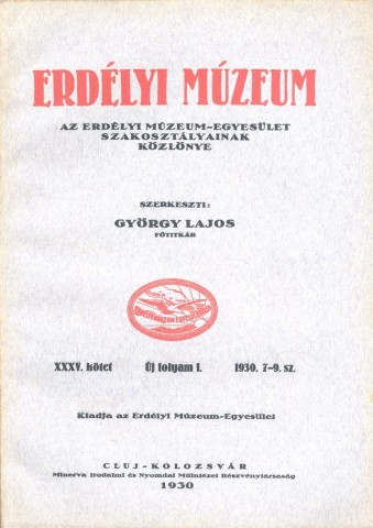 Erdélyi Múzeum lapszámok