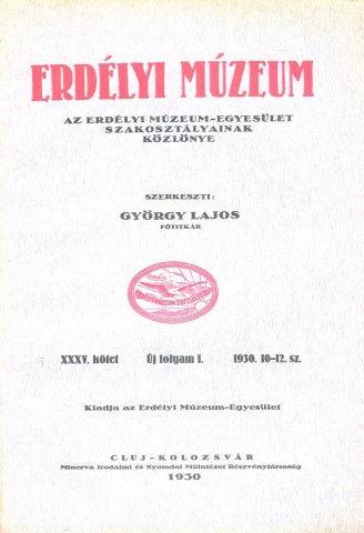 Erdélyi Múzeum lapszámok