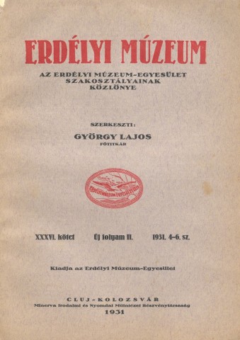 Erdélyi Múzeum lapszámok