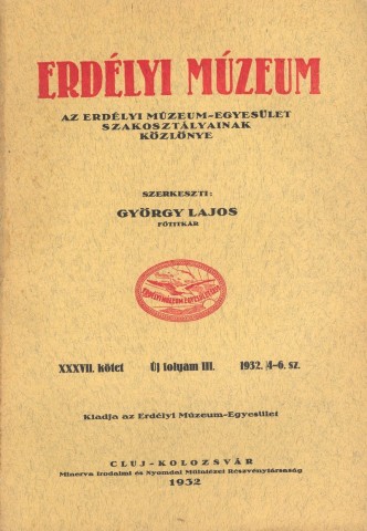 Erdélyi Múzeum lapszámok