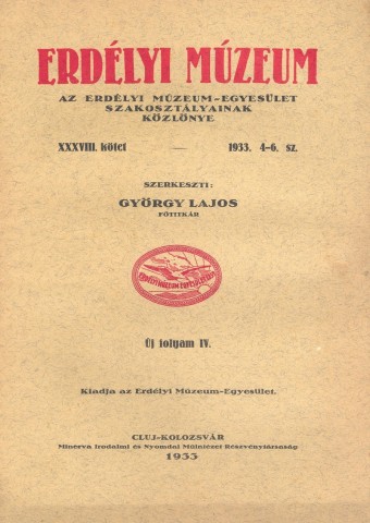 Erdélyi Múzeum lapszámok