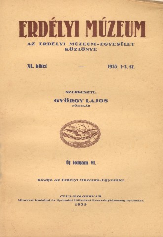 Erdélyi Múzeum lapszámok