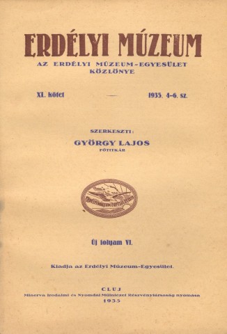 Erdélyi Múzeum lapszámok