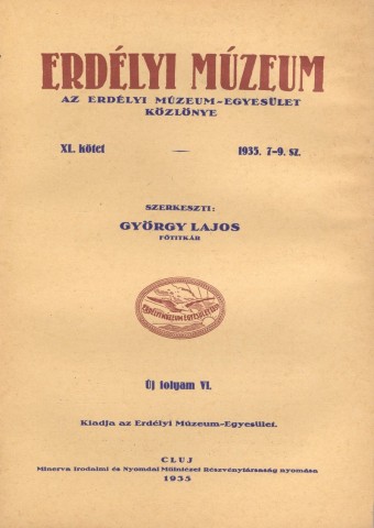 Erdélyi Múzeum lapszámok