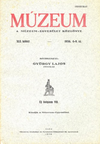 Erdélyi Múzeum lapszámok
