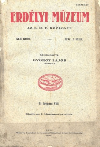 Erdélyi Múzeum lapszámok
