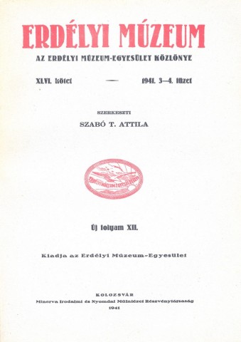 Erdélyi Múzeum lapszámok