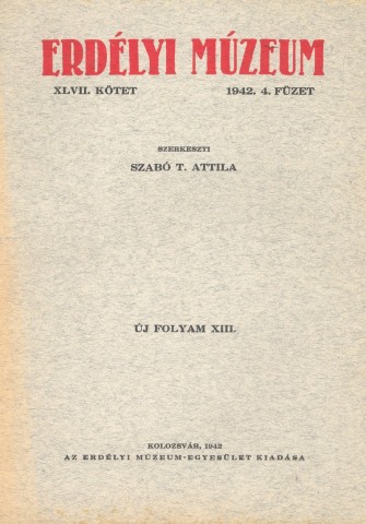 Erdélyi Múzeum lapszámok