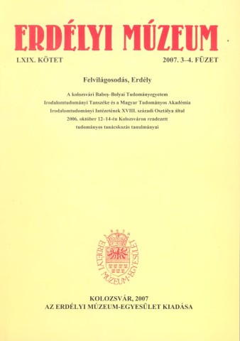 Erdélyi Múzeum lapszámok