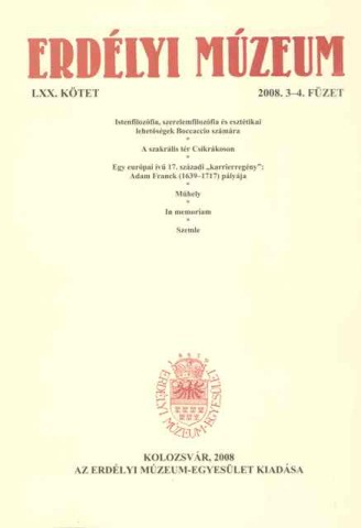 Erdélyi Múzeum lapszámok