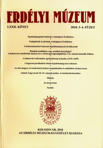 Erdélyi Múzeum lapszámok