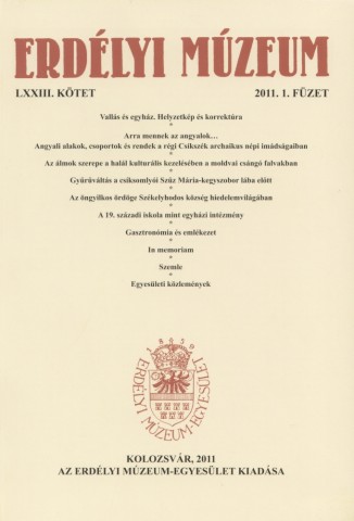 Erdélyi Múzeum lapszámok